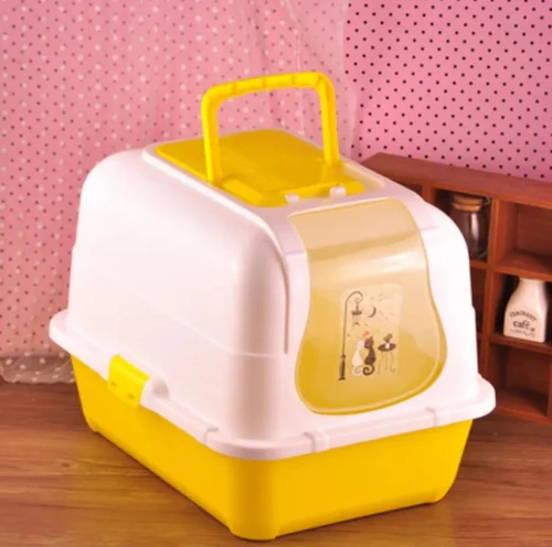 صندوق رمل القطط المغلق