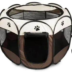 خيمة لعب محمول وقابل للطي للحيوانات الأليفة قياس 73*73*43 سم