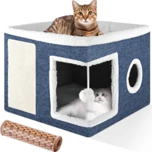 بيت للقطط المنزلية 2 في 1