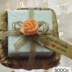 صابون زيت الزيتون بسلة ورق الموز handmade ( للهدايا و التوزيعات للمناسبات المختلفة )