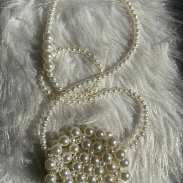 شنطة خرز لولي دائرية حجم صغير