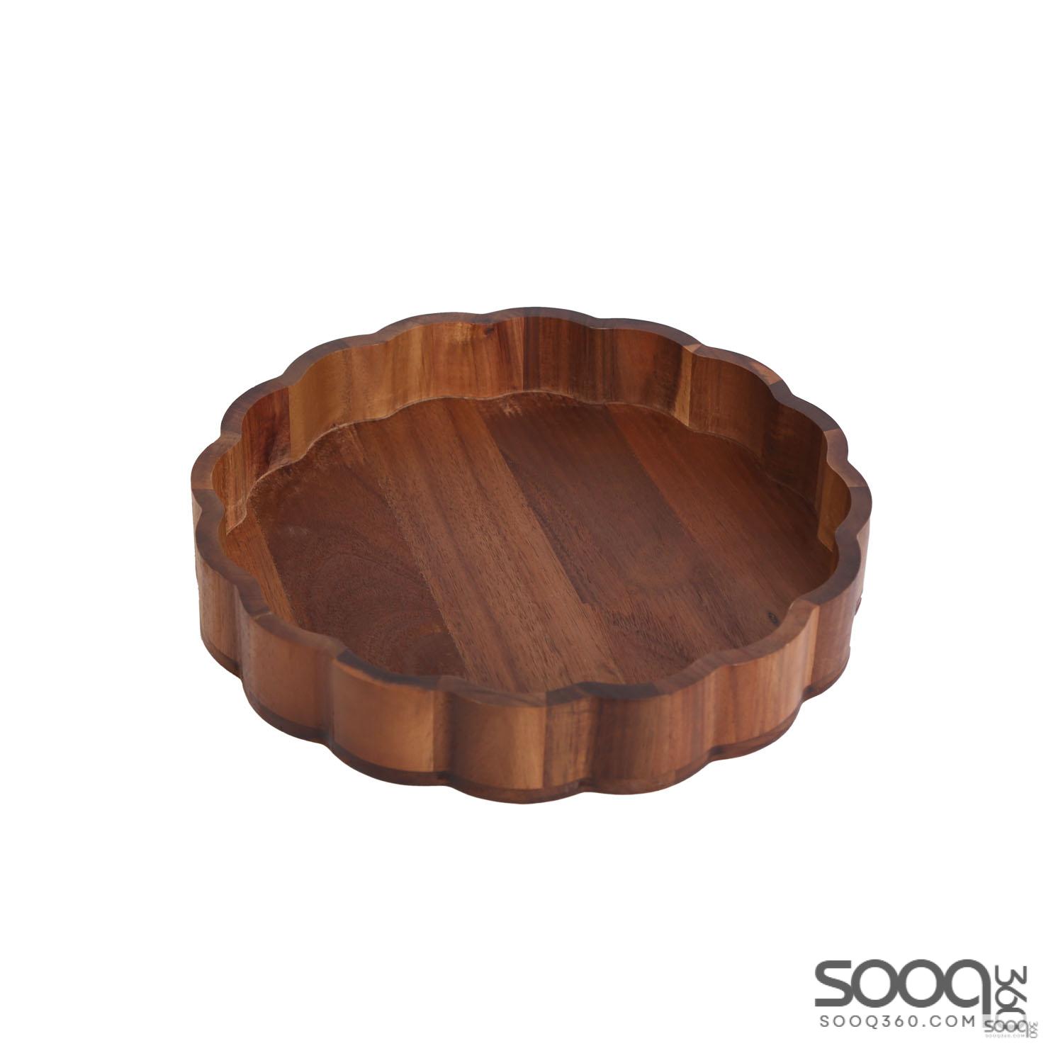 طبق تقديم 30x5 خشب بامبو خشبي غامق