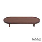 طبق تقديم 39x17x7 خشب بامبو خشبي غامق