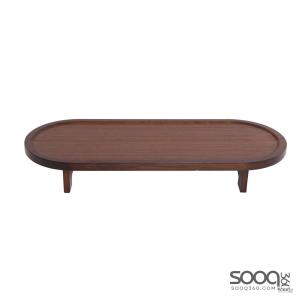 طبق تقديم 39x17x7 خشب بامبو خشبي غامق