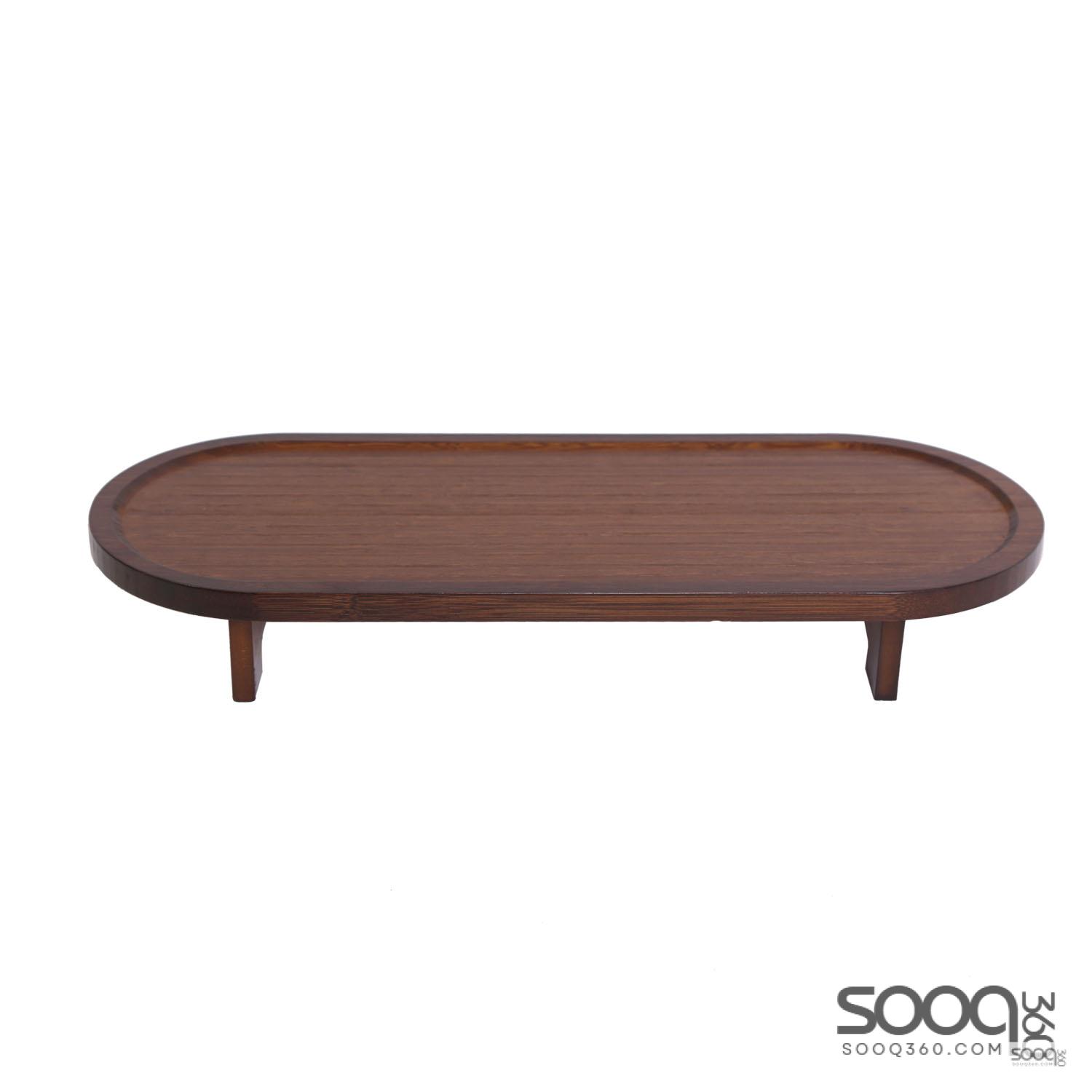 طبق تقديم 39x17x7 خشب بامبو خشبي غامق