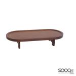 طبق تقديم 49x19x7 خشب بامبو خشبي غامق