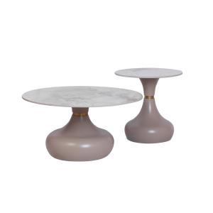 طاولة قهوة بايتي – أبيض – 75×75 سم