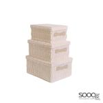 طقم صاديق تخزين كبير وسط صغير