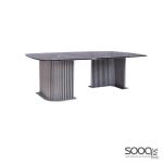 طاولة وسط رخام صناعي اسود 130x70 قاعدة معدنيه معالجه بصبغ حراري