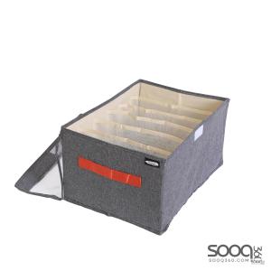 صندوق تخزين 40x30x20 رمادي وابيض