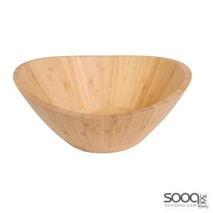 طبق للسلطه و الفاكهه خشب بامبو طبيعي 30x29x12