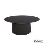 طاولة وسط رخام صناعي لون اسود 120x60سم قاعدة معدنيه معالجه بصبغ حراري