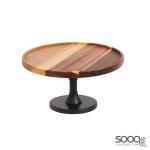 طبق تقديم مصنوع من خشب البامبو الطبيعي 30سم