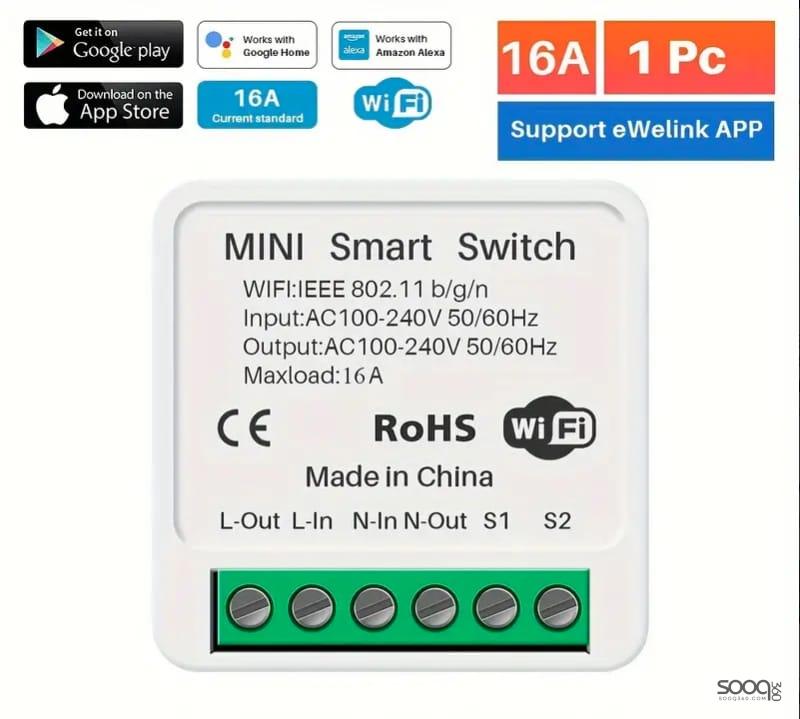 وحدة مفتاح واي فاي ميني تويا الذكية 16 أمبير