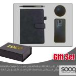 بكج دفتر ملاحظات مع قلم معدني سماعة بلوتوث وباوربانك