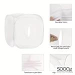 خيمة التصوير الفوتوغرافي مع 4 خلفيات ملونة (أحمر/أزرق داكن/أسود/أبيض) - غطاء قماش متين للتصوير الداخلي/الخارجي، تصوير المنتجات على الطاولة