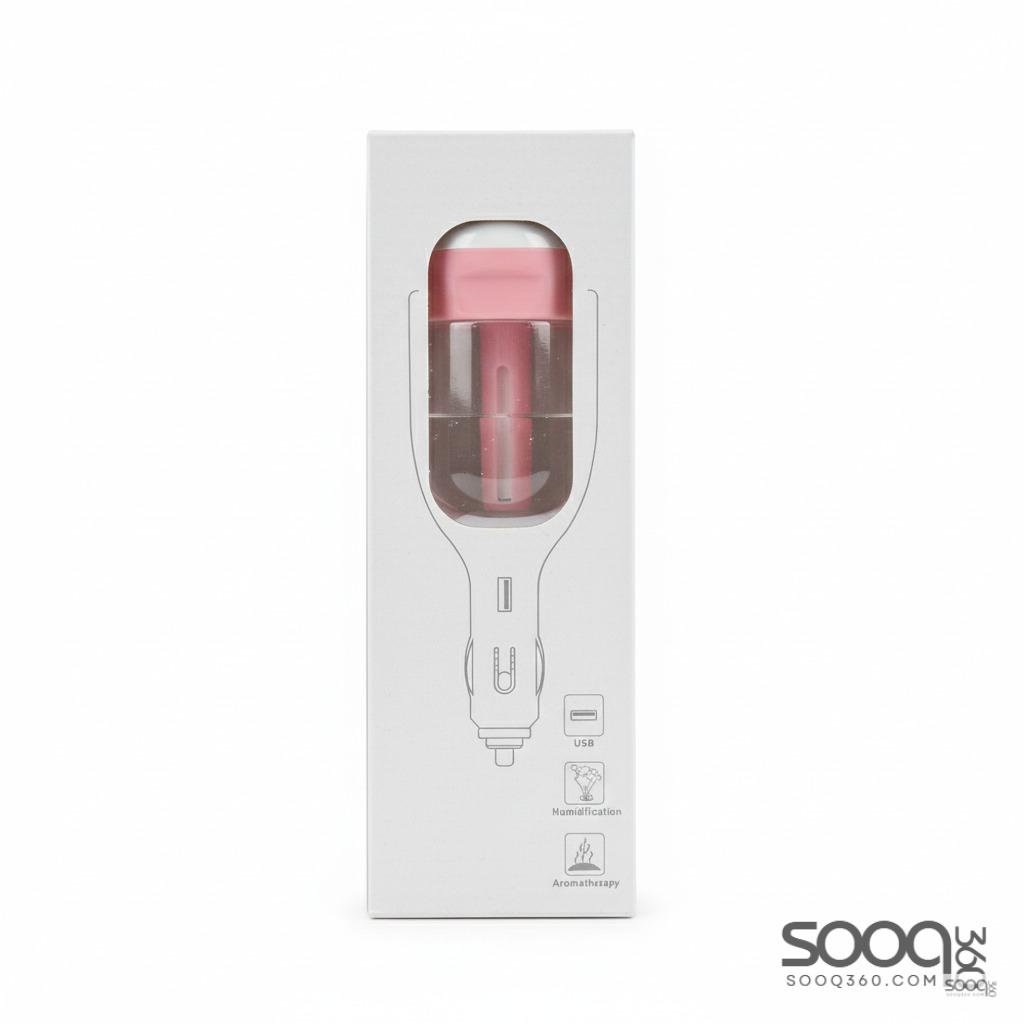 مبخرة للسيارة لون زهري تعمل على مدخل الولاعة