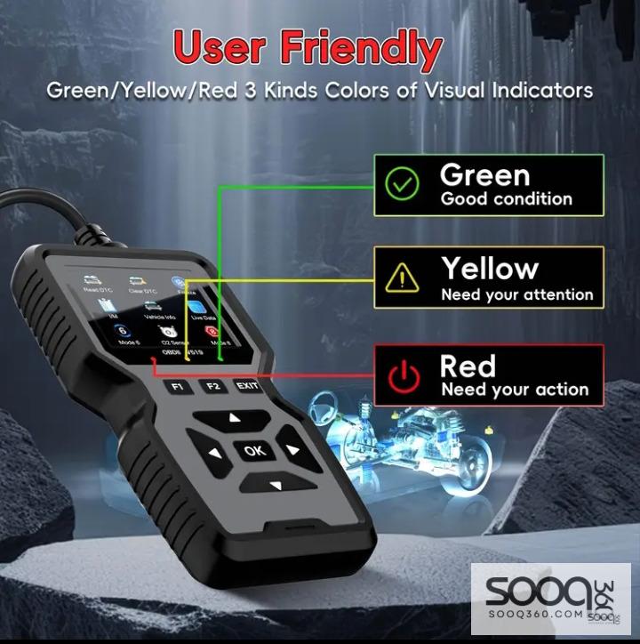 جهاز فحص أعطال السيارات OBDII Scanner – أداة تشخيص احترافية