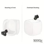 خيمة التصوير الفوتوغرافي مع 4 خلفيات ملونة (أحمر/أزرق داكن/أسود/أبيض) - غطاء قماش متين للتصوير الداخلي/الخارجي، تصوير المنتجات على الطاولة