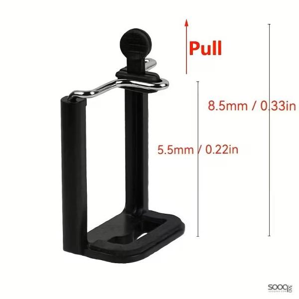 1 قطعة حامل هاتف أسود مع فتحة برغي صامولة 1/4