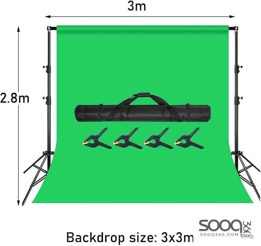 كروما مع استاند قياس 3*3متر مع 4ملاقط
