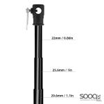 عامود معدني قابل للتعديل 3اقسام اقصى طول 3متر