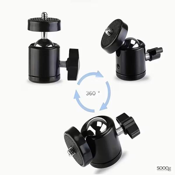 قاعدة بقطر 1/4 بوصة مع قاعدة دوارة بزاوية 360 درجة