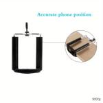 1 قطعة حامل هاتف أسود مع فتحة برغي صامولة 1/4