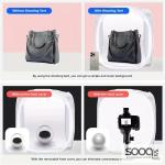 خيمة التصوير الفوتوغرافي مع 4 خلفيات ملونة (أحمر/أزرق داكن/أسود/أبيض) - غطاء قماش متين للتصوير الداخلي/الخارجي، تصوير المنتجات على الطاولة