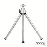 1 قطعة حامل ثلاثي القوائم صغير من سبائك الألومنيوم للهاتف والكاميرا والتلسكوب وضوء الصيد - حامل سطح مكتب محمول قابل للطي مع دوران 360 درجة وارتفاع قابل للتعديل وقاعدة ثابتة