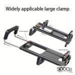 حامل ثلاثي القوائم معدني شديد التحمل مع مشبك مزدوج الأغراض - ارتفاع قابل للتعديل، قاعدة متينة وتصميم مريح للهاتف/التابلت، حامل تابلت، حامل هاتف، حامل تابلت