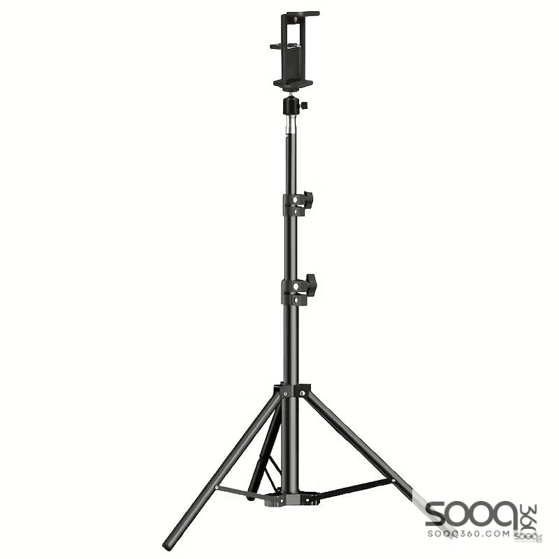 حامل ثلاثي القوائم معدني شديد التحمل مع مشبك مزدوج الأغراض - ارتفاع قابل للتعديل، قاعدة متينة وتصميم مريح للهاتف/التابلت، حامل تابلت، حامل هاتف، حامل تابلت