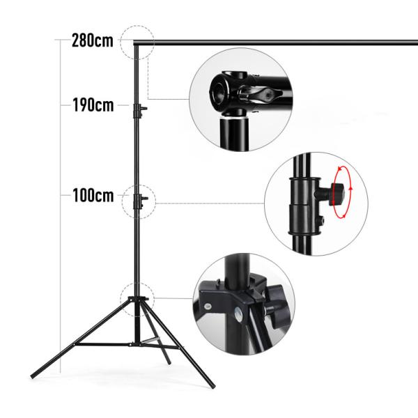 استاند حامل للخلفيات Heavy Duty 2.8x3m مع حقيبة Stand Heavy Duty Backdrop