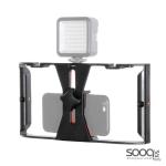 جهاز تثبيت الهاتف الذكي المحمول قبضة فيديو للهاتف المحمول مع برغي بحجم 1/4 بوصة، جهاز تصوير الأفلام والفلوج لتثبيت الإضاءة والميكروفون