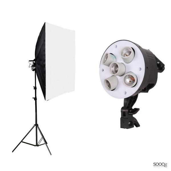 سوفت بوكس خماسي اضاءة مستمرة مع استاند