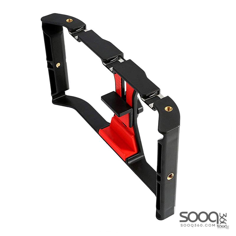 جهاز تثبيت الهاتف الذكي المحمول قبضة فيديو للهاتف المحمول مع برغي بحجم 1/4 بوصة، جهاز تصوير الأفلام والفلوج لتثبيت الإضاءة والميكروفون