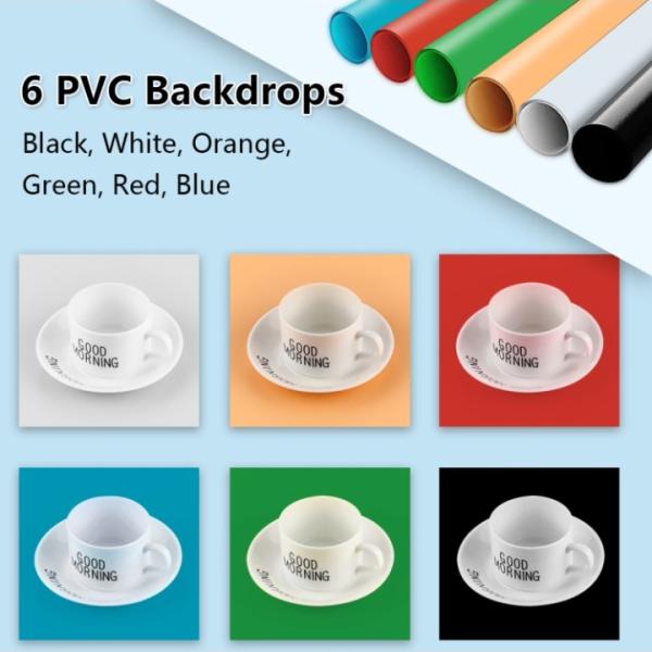 PULUZ 40CM قابلة للطي العليا 97 CRI حلقة الضوء صور إضاءة الاستوديو رماية خيمة كيت صندوق مع 6 ألوان الخلفيات (أسود، أبيض، برتقالي، أحمر، أخضر، أزرق)، تتكشف الحجم: 40cm س 40cm س 40cm (أسود)