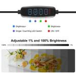 PULUZ 40CM قابلة للطي العليا 97 CRI حلقة الضوء صور إضاءة الاستوديو رماية خيمة كيت صندوق مع 6 ألوان الخلفيات (أسود، أبيض، برتقالي، أحمر، أخضر، أزرق)، تتكشف الحجم: 40cm س 40cm س 40cm (أسود)