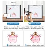 PULUZ 40CM قابلة للطي العليا 97 CRI حلقة الضوء صور إضاءة الاستوديو رماية خيمة كيت صندوق مع 6 ألوان الخلفيات (أسود، أبيض، برتقالي، أحمر، أخضر، أزرق)، تتكشف الحجم: 40cm س 40cm س 40cm (أسود)