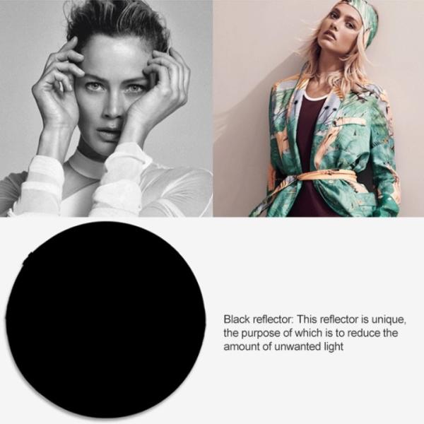 110 سم 5 في 1 (فضي / شفاف / ذهبي / أبيض / أسود) لوح عاكس لاستوديو الصور قابل للطي