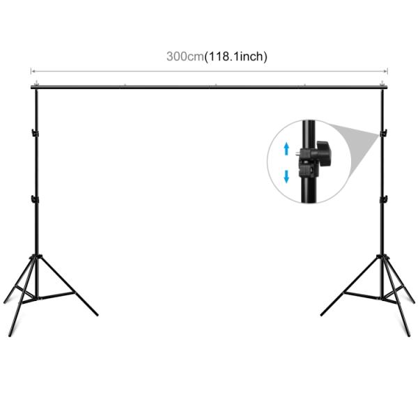 حامل معدني للخلفية قياس 2x3متر لون أسود backdrop stand