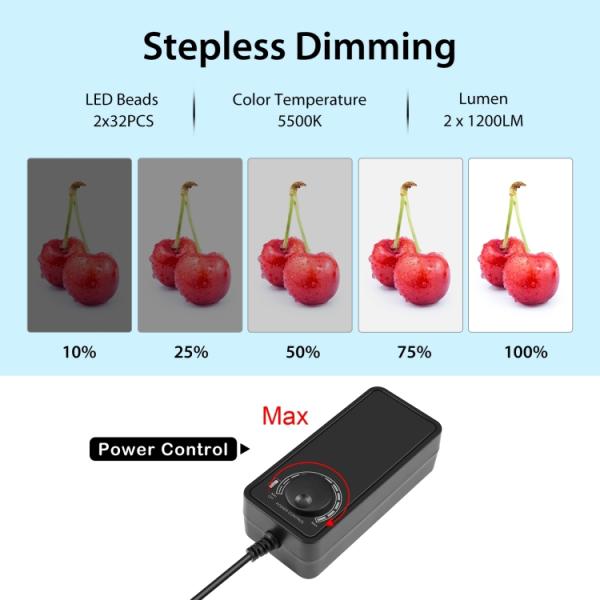 PULUZ 40cm 24W 5500K Portable Folding Studio Tent Kit with 6 Colors (Black, Orange, White, Red, Green, Blue) and Backdrops