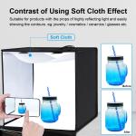 PULUZ 40cm 24W 5500K Portable Folding Studio Tent Kit with 6 Colors (Black, Orange, White, Red, Green, Blue) and Backdrops