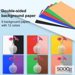 puluz صندوق تصوير المنتجات المضيئ مع 6 خلفيات 12 لون قياس 40سم