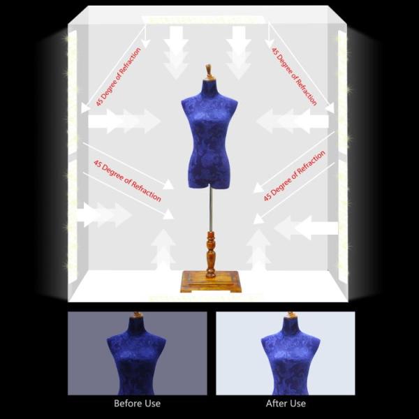 PULUZ 2m 240W 5500K Photo Light Studio Box Kit for Clothes / Adult Model Portrait (EU Plug)