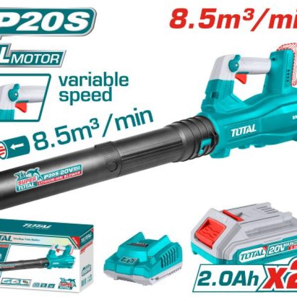 Total TABLI204282 بلور زراعي شحن 20 فولت مع 2 بطارية وشاحن