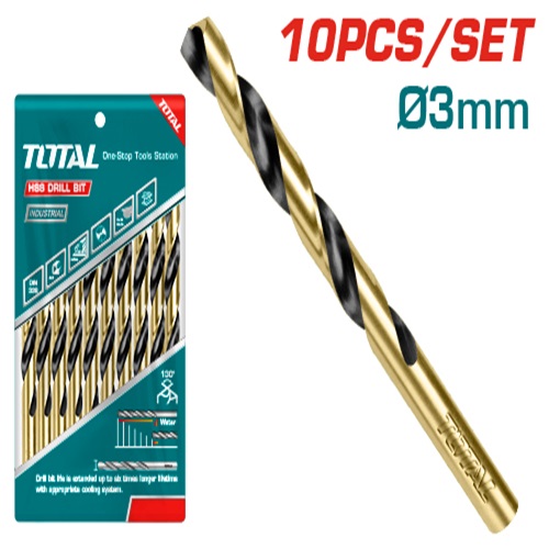 TOTAL TAC100303 Hss drill bit ريش حديد 3 ملم اصفر