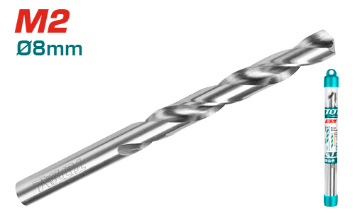 Total TAC110801 M2 HSS drill bit ريشة ستانلس مكفولة 8 ملم