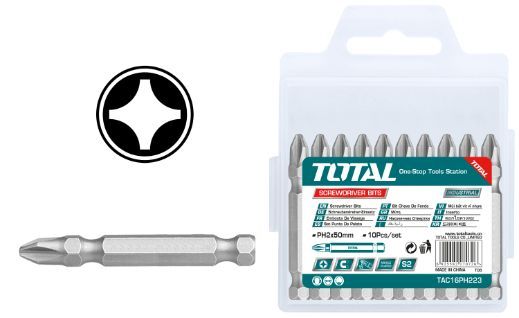 TOTAL TAC16PH223 Screwdriver bit راسيات مصلب PH2 5سم /10
