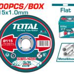 Total TAC210115100 علبة فيبر قص حديد 4.5 انش 100 قطعة 1 ملم